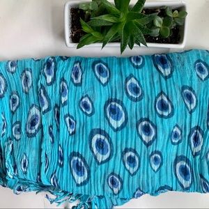 Raj Blue Peacock Scarf